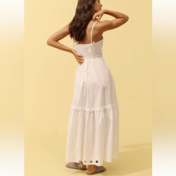 NWT WeWoreWhat Sleeveless Ruffle A-Line Midi Dress - Picture 4 of 7